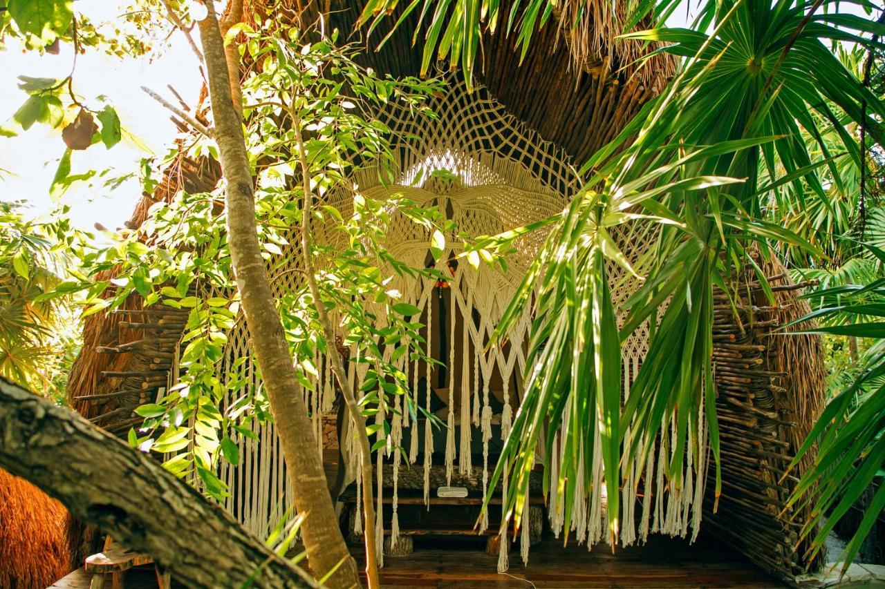 Ikal Tulum Hotel Exterior photo A hammock in a jungle